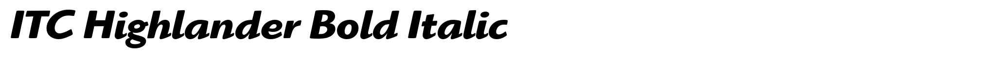 ITC Highlander Bold Italic image